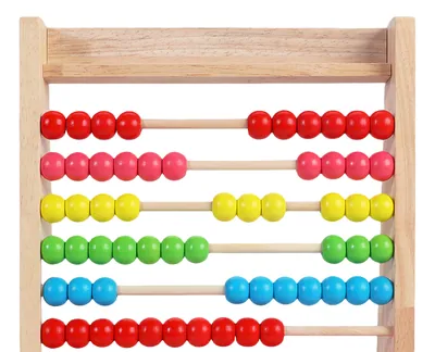 Children Toys Colorful Wooden Rainbow Bead Abacus for Math Learning view 5