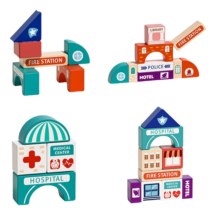 Children's Educational Magnetic Electric Small Train Set Wood Building Block Rail Car Toy — wooden vehicles, tracks & ramps wholesale