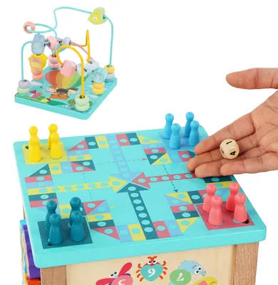 Multifunctional Wooden Toy Box Educational Bead Wrapping Toy for Unisex Children 2-4 and 5-7 view 5
