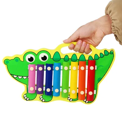 Jelo Unisex 8-Tone Wooden Xylophone Toy Children's Musical Instrument Noise Generator First — wooden montessori & early learning wholesale