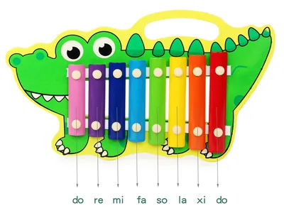 Jelo Unisex 8-Tone Wooden Xylophone Toy Children's Musical Instrument Noise Generator First view 2
