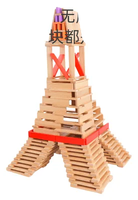 1:8 Wooden Creative Pile Tower Block Montessori Toys Kids Fun Imagination Training view 2