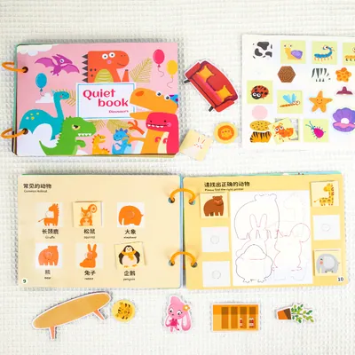 Montessori Jigsaw Puzzle Kids Educational Quiet Book Early Learning Tool for Teaching — wooden puzzles & tangrams wholesale