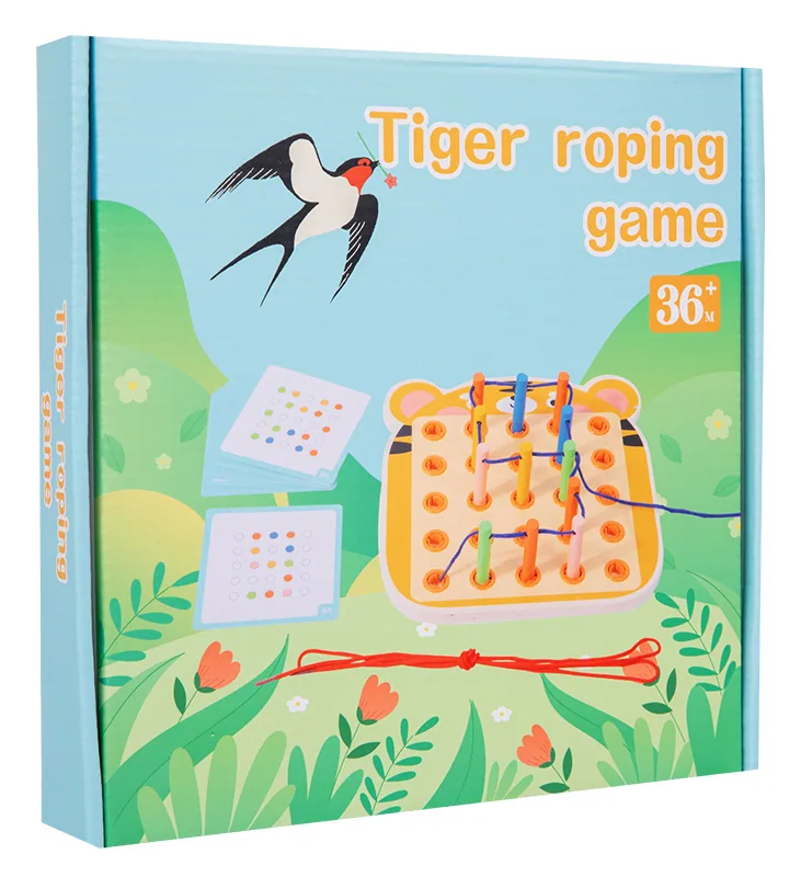 Animal Threading Board Children's Educational Materials Early Education Threading Rope Fine — wooden bead mazes & fine motor wholesale