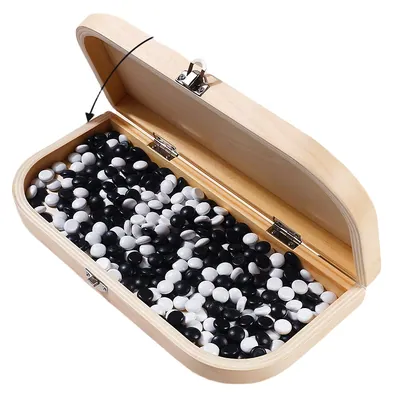Commiki 2-in-1 Foldable Storage Box Portable Wooden Go and Gomoku Gobang Game Board Set view 2