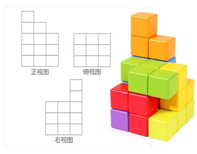 Commiki Creative Educational Wooden Blocks 3x3x3 Wooden Connecting Cube DIY Features Packaged — wooden building blocks & construction wholesale