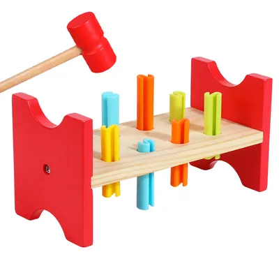 Factory Custom Children Wooden Price Knock Down Hammer Game Educational Coordination Ability — wooden montessori & early learning wholesale