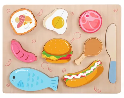 Unisex Wooden Educational Puzzle Toys Pretend Fruits & Vegetable Cutting Games for Kids — wooden pretend play & role play wholesale