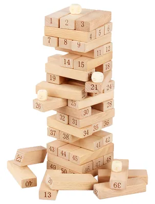 Kids Toys Wooden Blocks Stack Up Games Wood Building Blocks Toddler Montessori Toys — wooden building blocks & construction wholesale