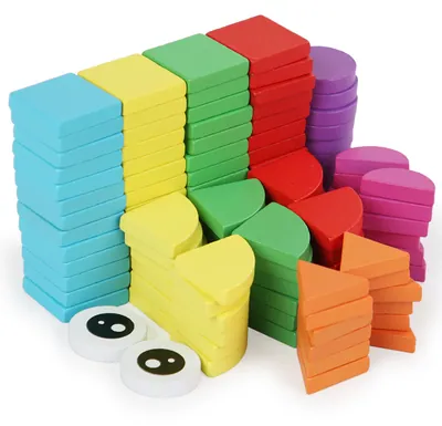 Unisex Montessori Toy Magic Building Blocks Geometric S Tangram Jigsaw 3d Puzzle DIY Kids Aged — wooden puzzles & tangrams wholesale