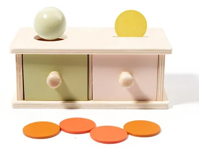 Montessori Classification Coin Macaron Color Two-in-one Box Children's Puzzle Sensory Geometry view 4