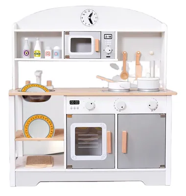 Kitchen Toys Kids Gray White Kitchen Play Set Role Play Toy Big Kitchen Big Japanese Wooden — wooden pretend play & role play wholesale