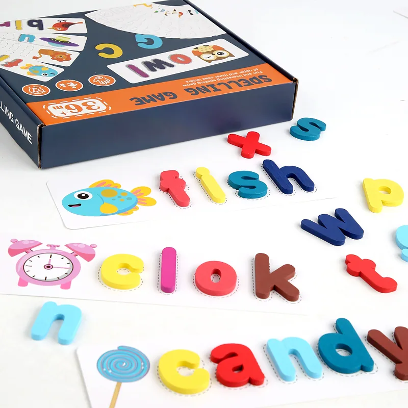 Toy Game Magic Spell Word English Letter Recognition Jigsaw Puzzle for Ages 2-4 Made of Wood — wooden puzzles & tangrams wholesale