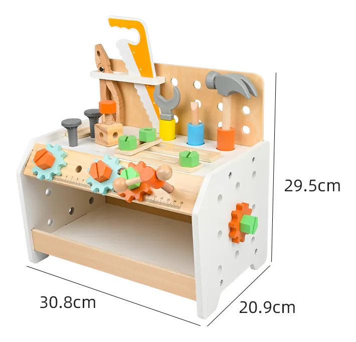 Factory Wooden Tool Box Table Game Tool Toy Early Educational Wood Tool Set Gift Toys For Kids — wooden pretend play & role play wholesale