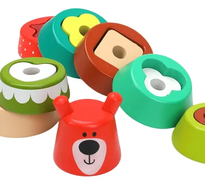 Toy Manufacturer's Handmade Mini Rainbow Wooden Block Educational Construction Toy for 2-4 view 5