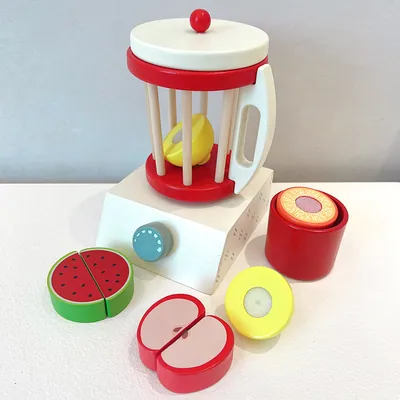 Unisex Wooden Montessori Education Game Family Fruit Juicer Simulation Kids Toys for Children — wooden pretend play & role play wholesale