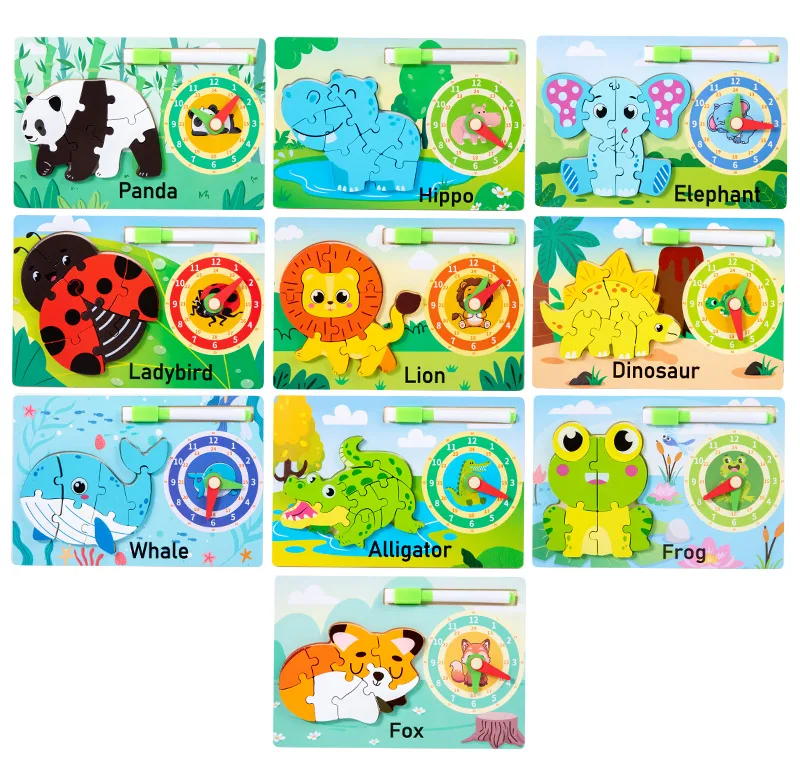 4 in 1 Multi-Functional Wooden Puzzle Board Early Educational Drawing Toy with Alphabet — wooden puzzles & tangrams wholesale
