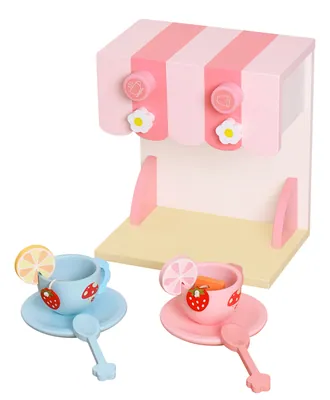 Unisex Educational Playhouse Toy Set Simulated Wooden Kitchen Plastic Pink Tea Tableware Early — wooden pretend play & role play wholesale