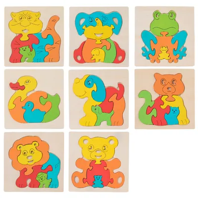 Trending Wooden Cartoon Animal Puzzle Custom Toy Maker for Kids' Pretend Play Educational — wooden puzzles & tangrams wholesale