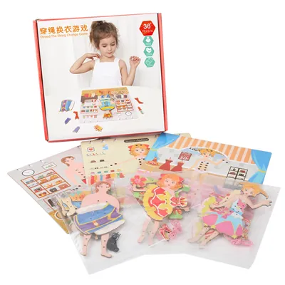 Play House Toys Children Fine Skills Training Rope Change Game view 4