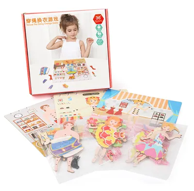 Play House Toys Children Fine Skills Training Rope Change Game view 3