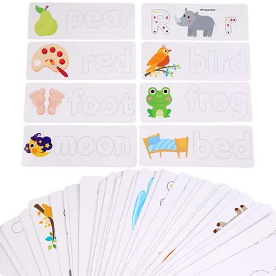 Educational Preschool Toys Spell Learning Toys Matching Letter Spelling Game Sight Words Games — wooden math & teaching aids wholesale
