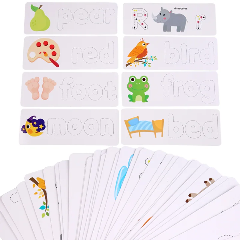 Educational Preschool Toys Spell Learning Toys Matching Letter Spelling Game Sight Words Games — wooden math & teaching aids wholesale