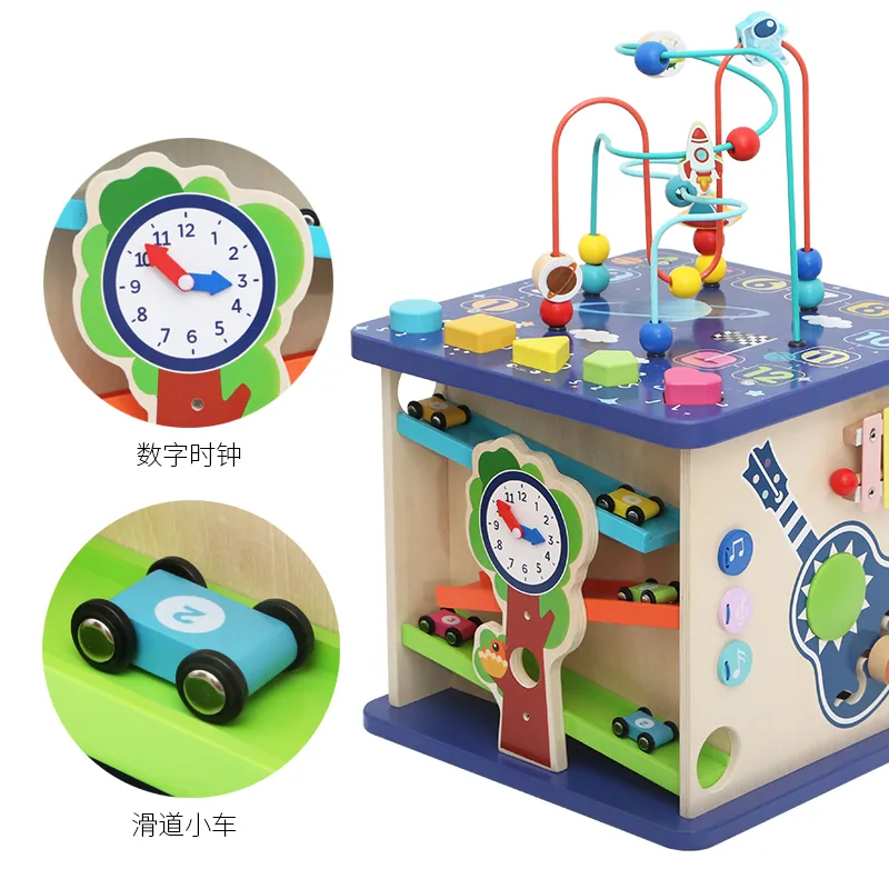 Unisex Montessori Educational Learning Toys Wood Cube Fidget for Toddlers Kids Birthday Gift — wooden montessori & early learning wholesale