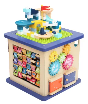 Unisex Montessori Educational Learning Toys Wood Cube Fidget for Toddlers Kids Birthday Gift view 2