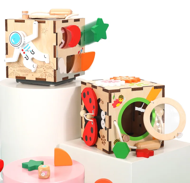 Wooden Baby Learning Sorting Toy Montessori Multi-functional Intelligence Box for Toddlers — wooden montessori & early learning wholesale