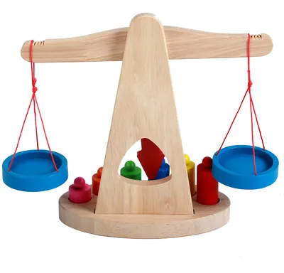 Montessori Wooden Balance Scale Toy Set for Kids Unisex Age Range 2-4 5-7 Years Supply Packed view 5