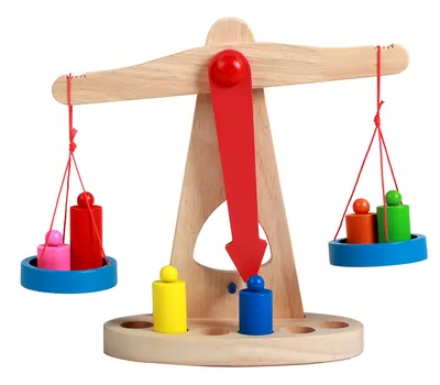 Montessori Wooden Balance Scale Toy Set for Kids Unisex Age Range 2-4 5-7 Years Supply Packed view 4