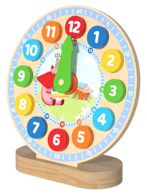 Toys For Kids Learning Children's Wooden Teaching Aids Digital Clock Baby Puzzle Early — wooden math & teaching aids wholesale