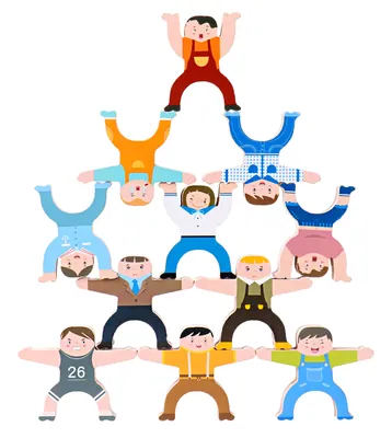 Hercules Unisex DIY Wooden Balance Dummies Domino Stack-Up Block Game Set for Early Childhood — wooden building blocks & construction wholesale