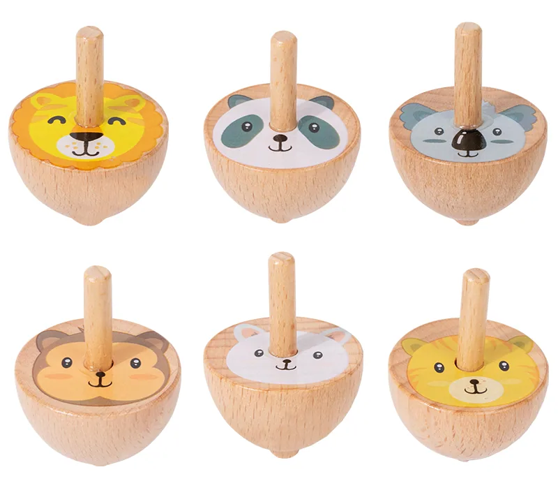 Factory Traditional Outdoor And Indoor Activity Toy Classic Gyro Toy Wooden Spinning Tops — wooden montessori & early learning wholesale