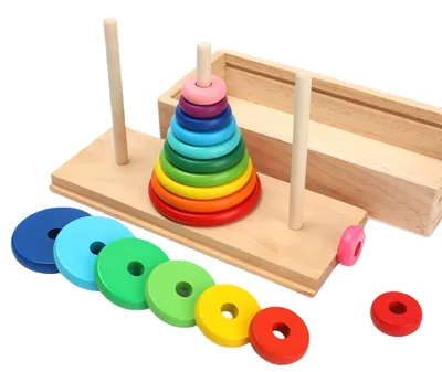 Wood Toys for Kids 2-4 Years Customizable Rainbow Folding Music Educational Sorting Nesting view 4
