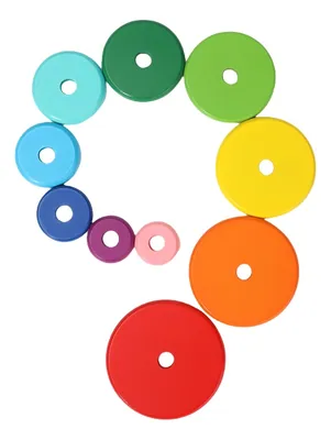 Wood Toys for Kids 2-4 Years Customizable Rainbow Folding Music Educational Sorting Nesting view 2