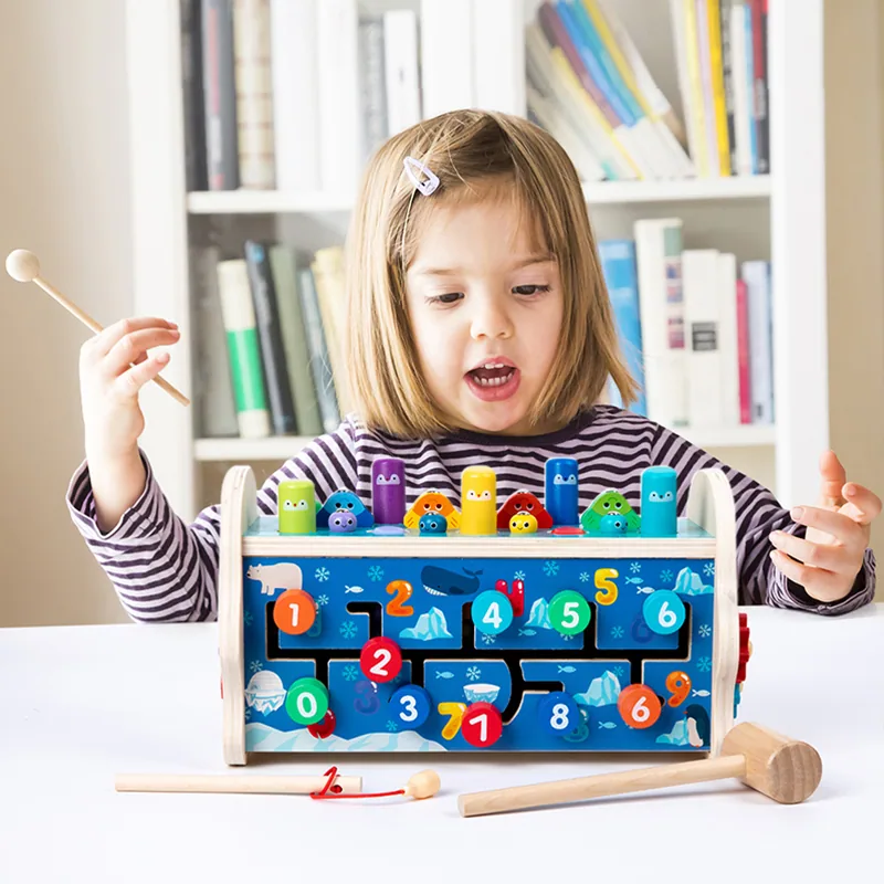 Wooden Penguin Whack-a-mole Toys with Xylophone Percussion Toys Early Childhood Development — wooden montessori & early learning wholesale
