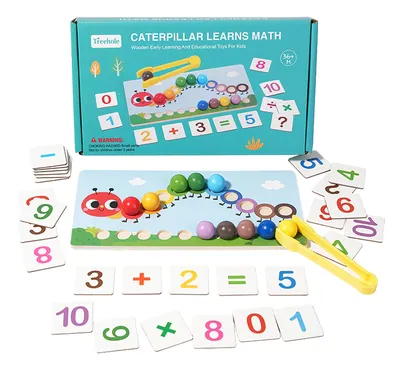 Montessori Clip Bead Math Toys Kids Fine Motor Training Color Matching Number Learning Toys view 2