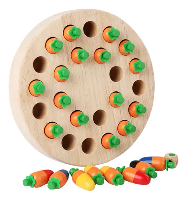 Fun Wooden Memory Chess Game Unisex Parent-Child Interaction Block Board Toy for 2-4 & 5-7 — wooden board games & logic wholesale