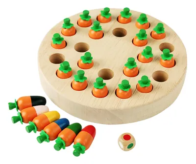 Fun Wooden Memory Chess Game Unisex Parent-Child Interaction Block Board Toy for 2-4 & 5-7 view 2