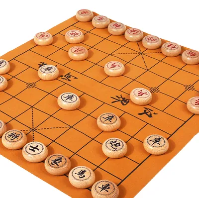 Xiangqi Travel Game Set Wooden Chess Chinese Wooden Foldable Chinese Chess Education Learning — wooden board games & logic wholesale