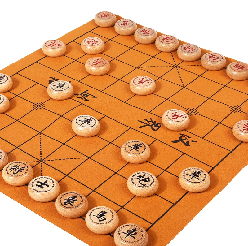 Xiangqi Travel Game Set Wooden Chess Chinese Wooden Foldable Chinese Chess Education Learning — wooden board games & logic wholesale