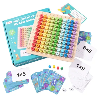 Math Toy Children Puzzle Multiplicationtable1-100 Number Puzzle Board 3-in-1 99 Multiplication view 2