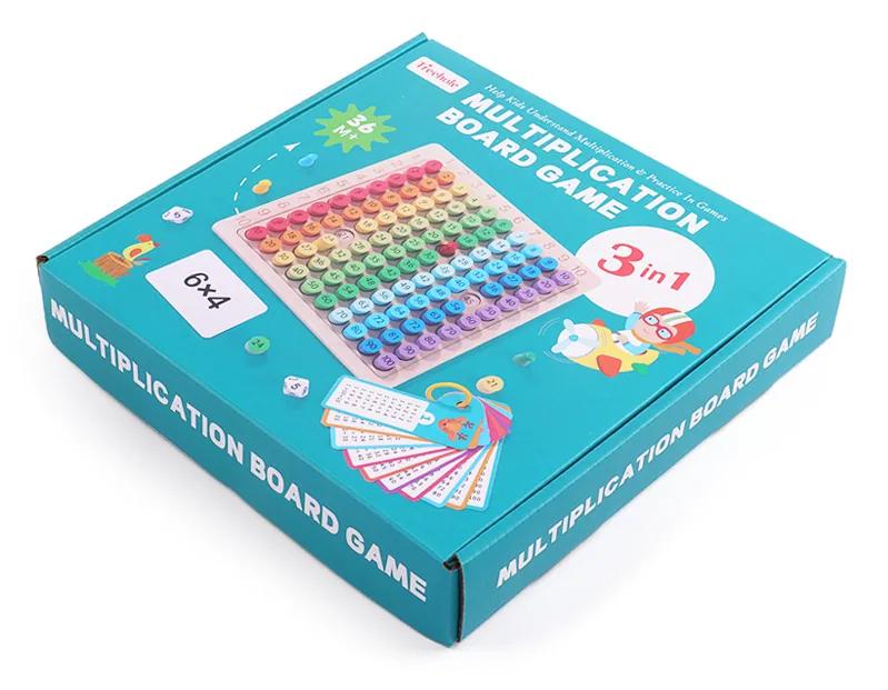 Math Toy Children Puzzle Multiplicationtable1-100 Number Puzzle Board 3-in-1 99 Multiplication — wooden math & teaching aids wholesale