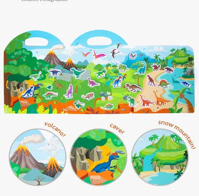 Custom Children's Educational Learning Sticker Book Unisex Plastic Toys Color Box Packed Gift — wooden montessori & early learning wholesale