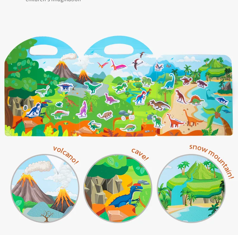 Custom Children's Educational Learning Sticker Book Unisex Plastic Toys Color Box Packed Gift — wooden montessori & early learning wholesale