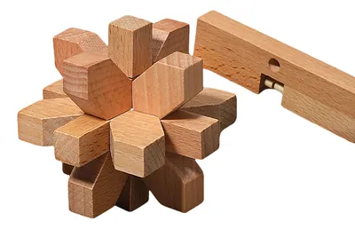 6 in 1 Chinese Traditional 3d Wooden Puzzle Kit Unique Kongming Luban Lock Brain Teaser Wood view 2