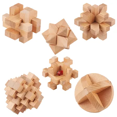 Children's Iq Game Brainteaser Brainteaser Chain Wood Block Children's Toys Improve view 2