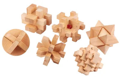 Children's Iq Game Brainteaser Brainteaser Chain Wood Block Children's Toys Improve — wooden building blocks & construction wholesale
